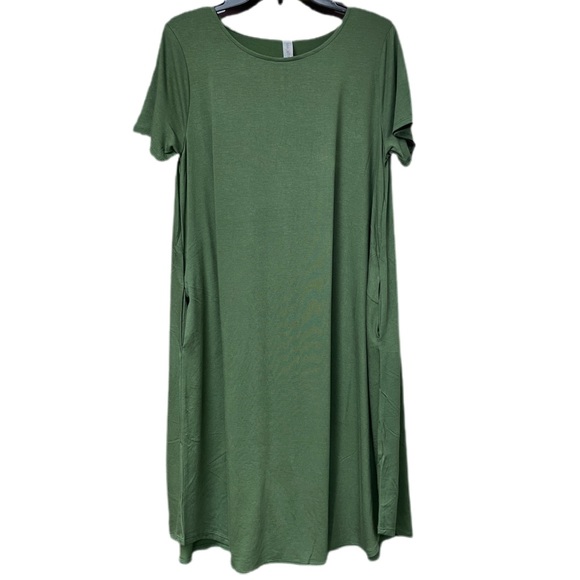 Soft & Comfortable Short Sleeves Round Neck Dress - Picture 6 of 7